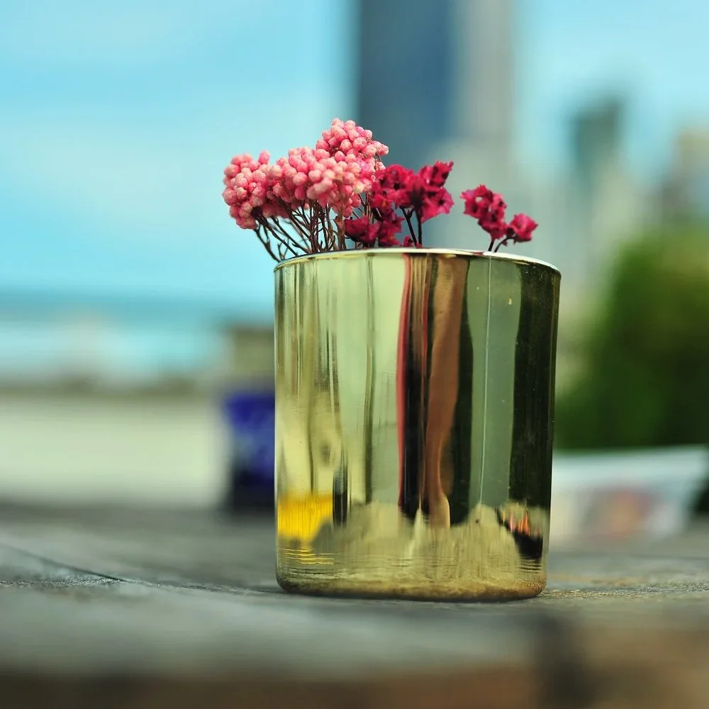 1pcs Shot Glass Gold Candle Holder Decor Party Glasses O